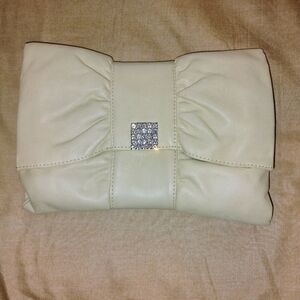 Elegant Lime Clutch with Rhinestone Accent